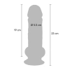 Realistyczne dildo dual density ToyJoy TPE 23 cm