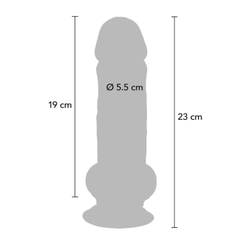 Realistyczne dildo dual density ToyJoy TPE 23 cm