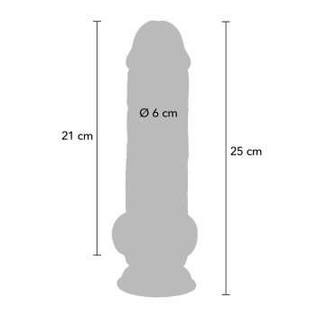 Dildo realistyczne dual density ToyJoy TPE 25 cm