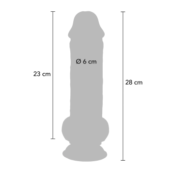 Dildo dual density ToyJoy TPE 28 cm