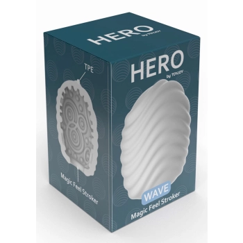 Masturbator mini ToyJoy HERO Wave biały TPE