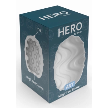 Mini masturbator TPE ToyJoy HERO Art biały