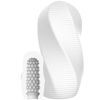 Masturbator średni ToyJoy HERO Swirl biały