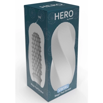 Masturbator średni ToyJoy HERO Swirl biały