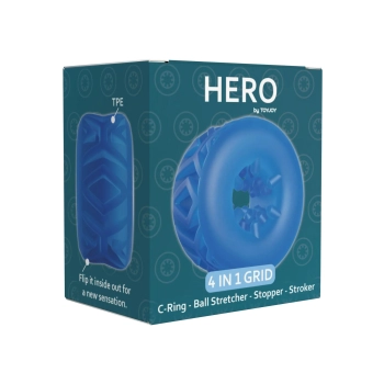 Pierścień ToyJoy Hero 4 w 1 na penisa i jądra
