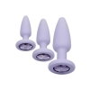 Zestaw korków analnych Crystal Booty Calexotics fioletowy
