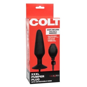 Korek analny pompowany silikonowy Colt XXXL czarny 16 cm