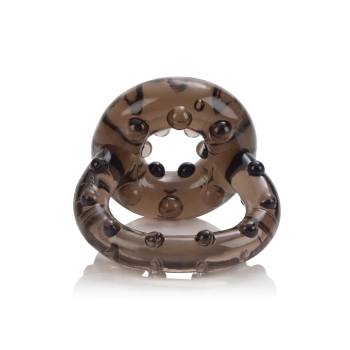 Pierścień erekcyjny All Star Calexotics czarny TPE z ringiem na jądra 5 cm