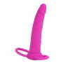 Strap on silikonowy Calexotics do podwójnej penetracji różowy 14 cm