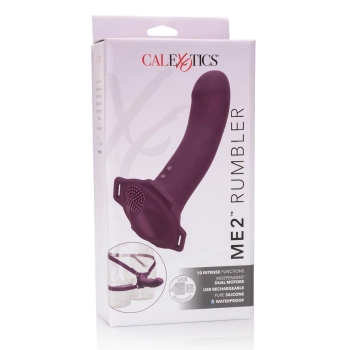 Wibrator do strap on Calexotics Me2 Rumbler fioletowy USB 16,5 cm