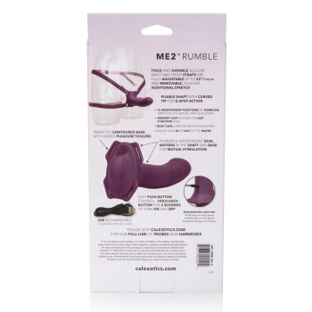Wibrator do strap on Calexotics Me2 Rumbler fioletowy USB 16,5 cm