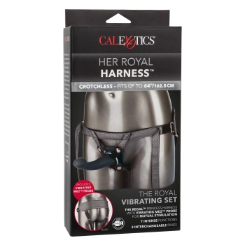 Strap on wibrujący Royal Calexotics szary 7 funkcji