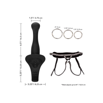 Strap on wibrujący Royal Calexotics szary 7 funkcji