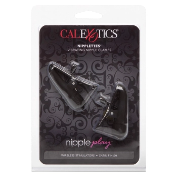 Wibrujące klamry na sutki Nipplettes Calexotics czarne 7 cm