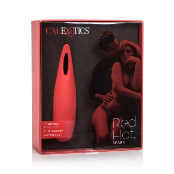 Stymulator łechtaczki Calexotics silikonowy czerwony 12.75 cm