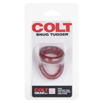 Pierścień erekcyjny Colt Snug Tugger na penisa i jądra czerwony