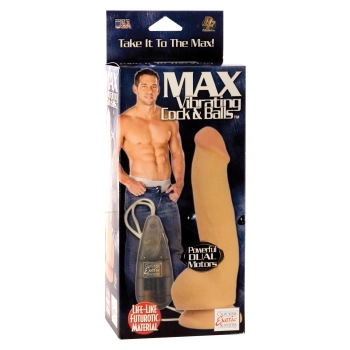 Max Vibrating Cock & Balls Light skin tone