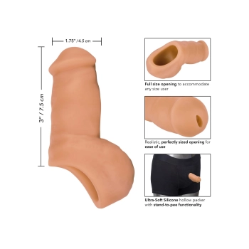 Soft Silicone Stand-To-Pee Caramel skin tone