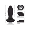 Wibrujący plug analny Calexotics Petite Crystal Probe czarny 9.5 cm