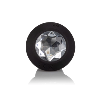 Wibrujący plug analny Calexotics Petite Crystal Probe czarny 9.5 cm