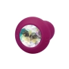 Silikonowy plug wibrujący Power Gem fioletowy 95 cm