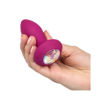 Silikonowy plug wibrujący Power Gem fioletowy 95 cm