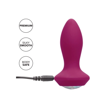 Silikonowy plug wibrujący Power Gem fioletowy 95 cm