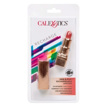 Wibrator mini Calexotics Hide Play szminka czerwona USB 7.5 cm
