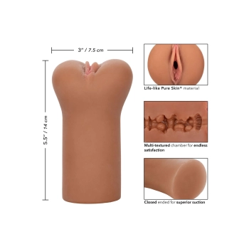 Masturbator Boundless Vulva TPE karmelowy 14 cm wodoodporny