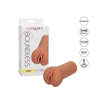 Masturbator Boundless Vulva TPE karmelowy 14 cm wodoodporny