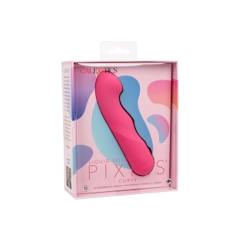 Wibrator silikonowy Pixies Curvy różowy USB 10,75 cm