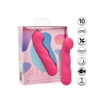 Wibrator silikonowy Pixies Curvy różowy USB 10,75 cm