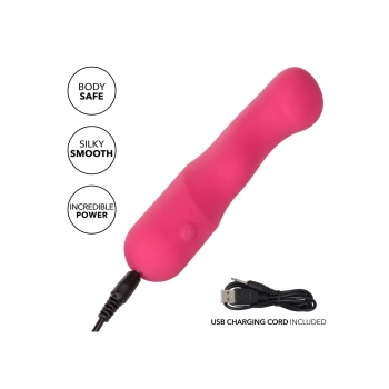 Wibrator silikonowy Pixies Curvy różowy USB 10,75 cm