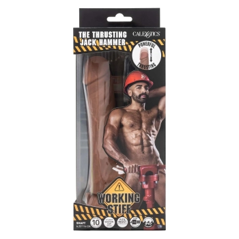 Wibrator realistyczny Thrusting Jack Hammer Calexotics karmelowy 21 cm