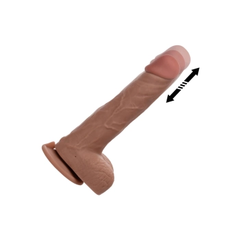Wibrator realistyczny Thrusting Jack Hammer Calexotics karmelowy 21 cm