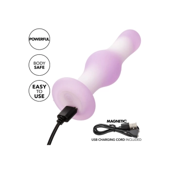Silikonowy wibrujący korek analny Calexotics Lavender Haze fioletowy