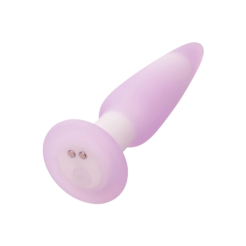 Plug analny wibrujący Calexotics Lavender Haze fioletowy silikonowy