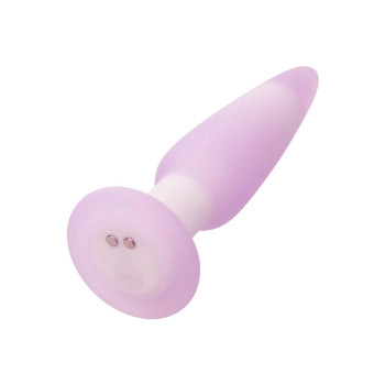Plug analny wibrujący Calexotics Lavender Haze fioletowy silikonowy