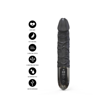 Wibrator analny Hidden Desire silikonowy 24,5 cm czarny 12 trybów