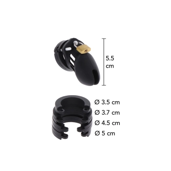 Chastity Cock Cage Silicone S Black
