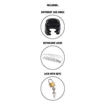 Chastity Cock Cage Silicone S Black