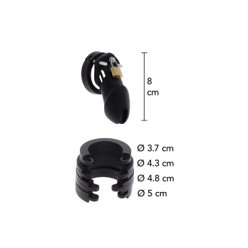 Pas cnoty silikonowy Hidden Desire Large czarny 9 cm