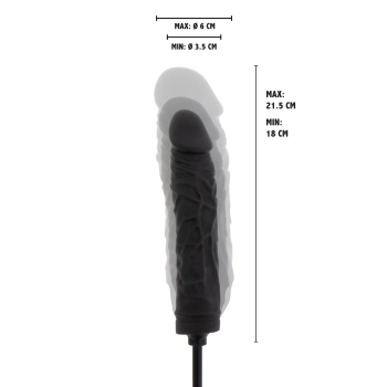 Dildo analne nadmuchiwane Hidden Desire silikonowe 21 cm