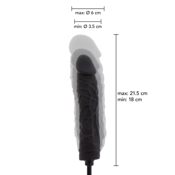 Dildo analne nadmuchiwane Hidden Desire silikonowe 21 cm