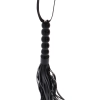 Flogger z koralikami Hidden Desire czarny 57 cm