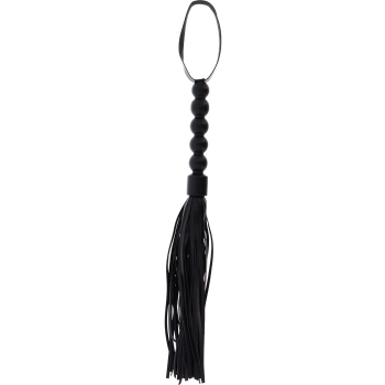 Flogger z koralikami Hidden Desire czarny 57 cm