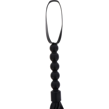 Flogger z koralikami Hidden Desire czarny 57 cm