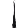 Pejcz z koralikami PU czarny 60 cm