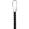 Pejcz z koralikami PU czarny 60 cm