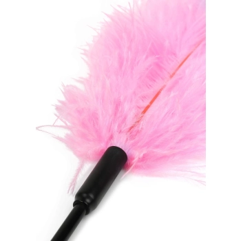 Piórko łaskoczące Double Feather Tickler różowe 68 cm